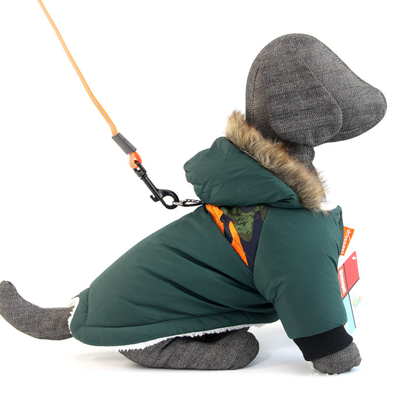 Dog Autumn And Winter Warm Vest Hoodie