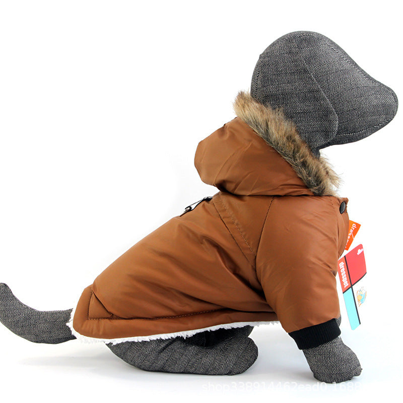Dog Autumn And Winter Warm Vest Hoodie