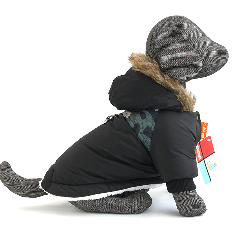 Dog Autumn And Winter Warm Vest Hoodie