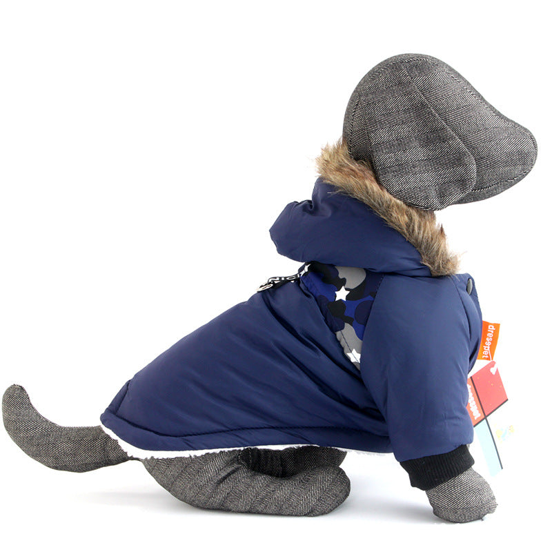 Dog Autumn And Winter Warm Vest Hoodie