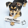 Squeaky Newspaper Chew Toy in Black & White