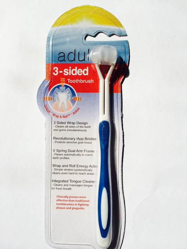 Three-Sided Toothbrush for Dogs