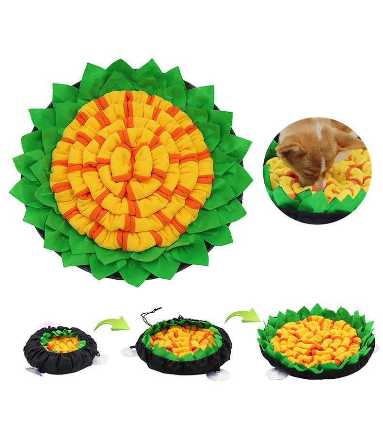 Sniffing Mat Blanket in Red, Yellow, Green & Grey