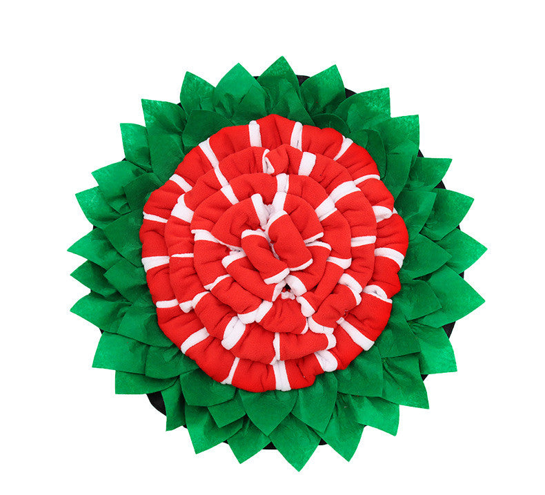 Sniffing Mat Blanket in Red, Yellow, Green & Grey