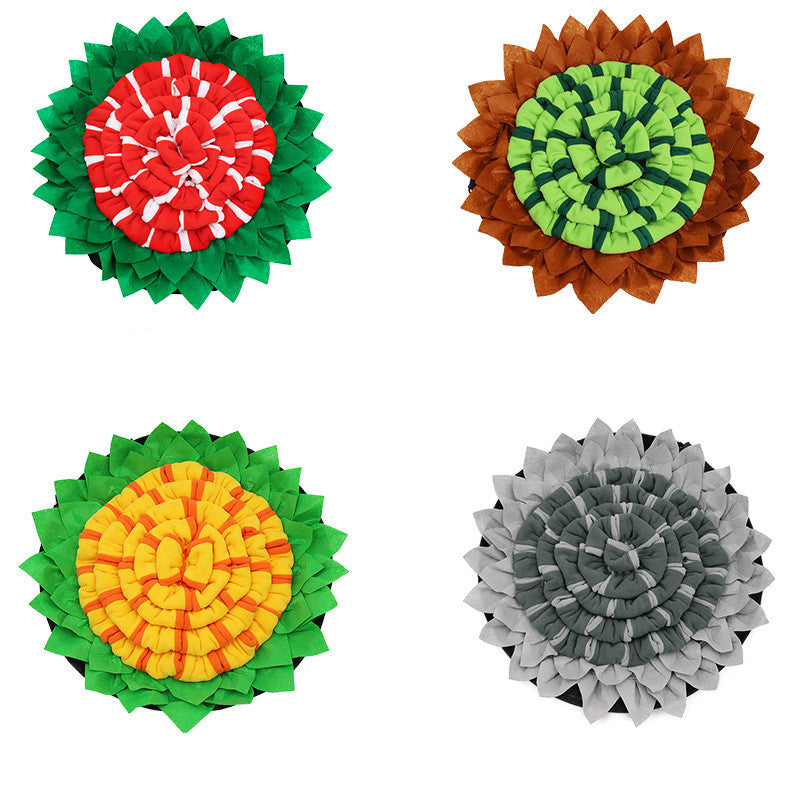 Sniffing Mat Blanket in Red, Yellow, Green & Grey