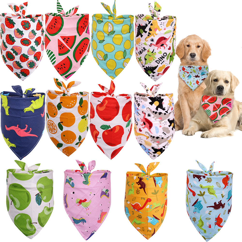 Cotton Triangle Dog Bandana Scarf