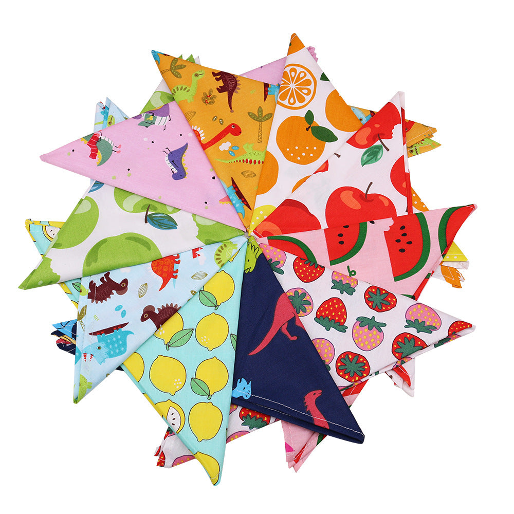 Cotton Triangle Dog Bandana Scarf