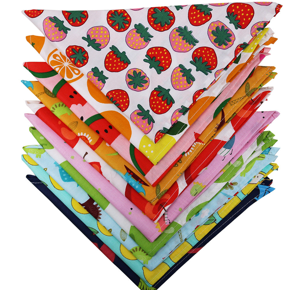 Cotton Triangle Dog Bandana Scarf