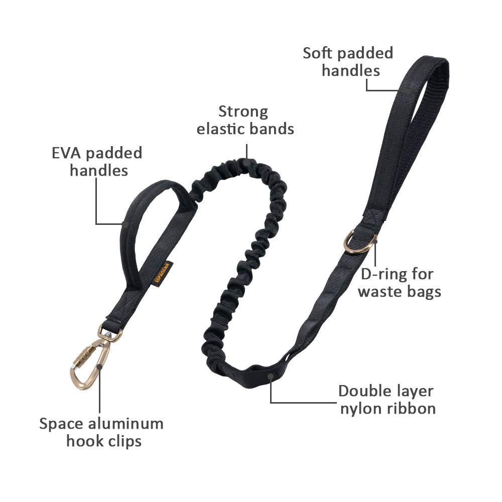 Traction Rope Collar in Black, Khaki, Green, Grey