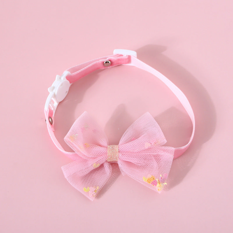 Sparkle Bow Tie Collar for Dogs