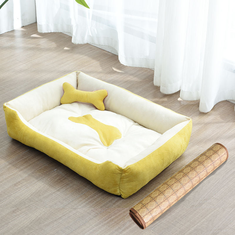 Four Seasons Dog Bed with Bone Toys
