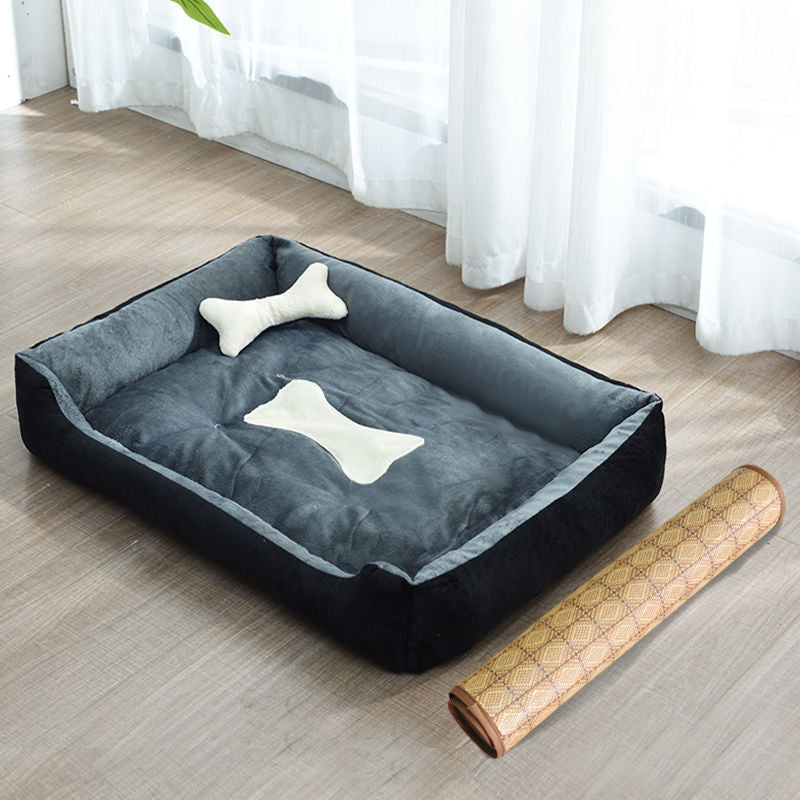 Four Seasons Dog Bed with Bone Toys