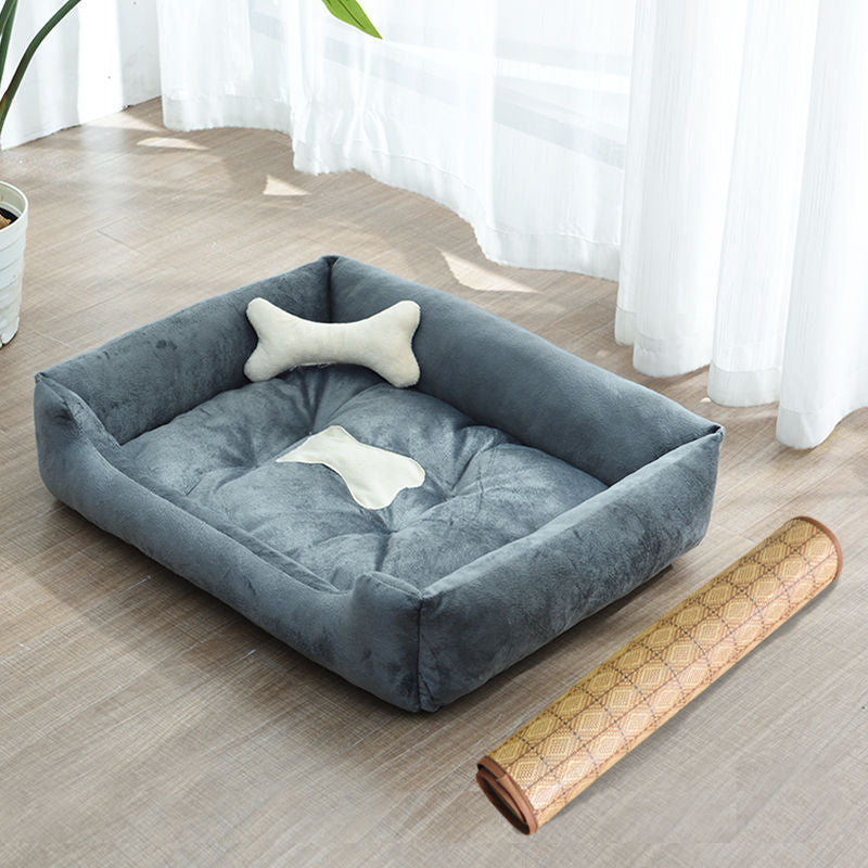 Four Seasons Dog Bed with Bone Toys