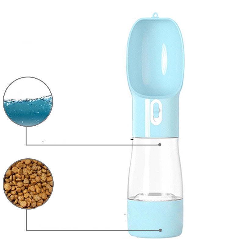 Portable Water Bottle Bowl for Dogs in Blue and Pink