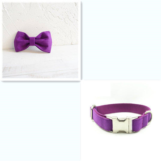 Solid Color Dog Bow Tie Collar