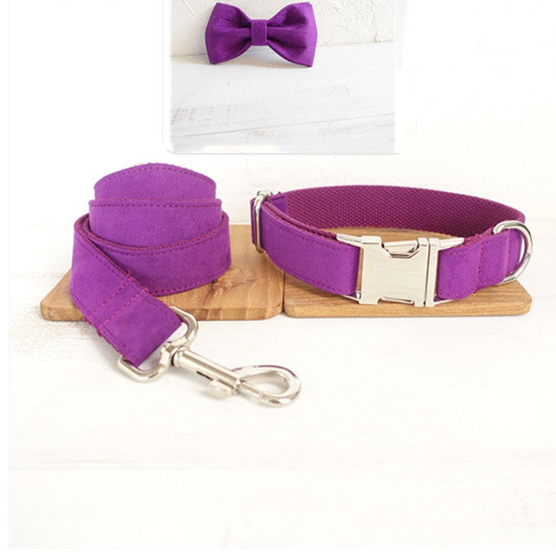 Solid Color Dog Bow Tie Collar