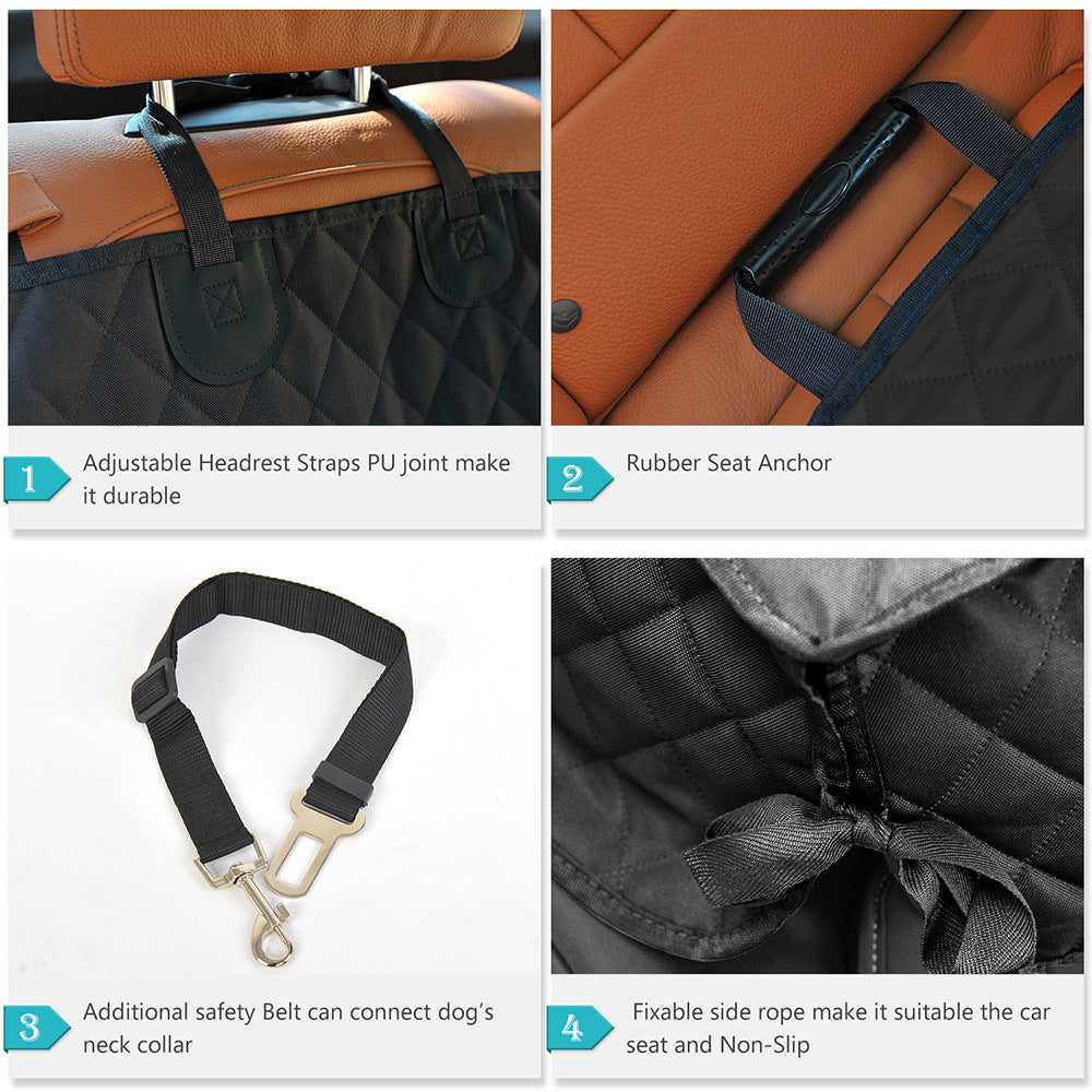Black Car Seat Cover Mat for Dogs