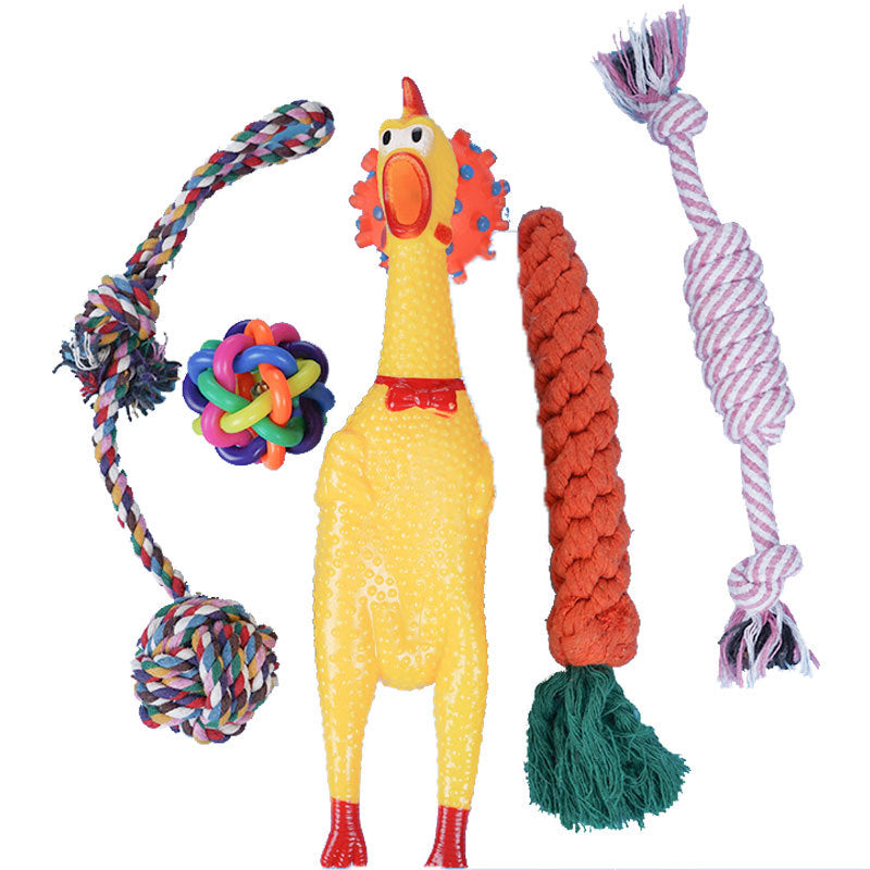 Bite-Resistant Toy Set for Dogs, 10-Piece