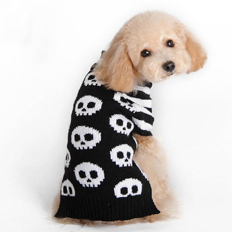 Skull Dog Halloween Sweater