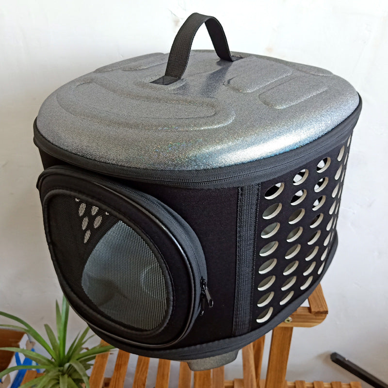 Black Portable Dog Carrier Shoulder Bag