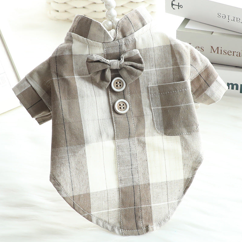 Thin Stand Collar Shirt for Small Dogs