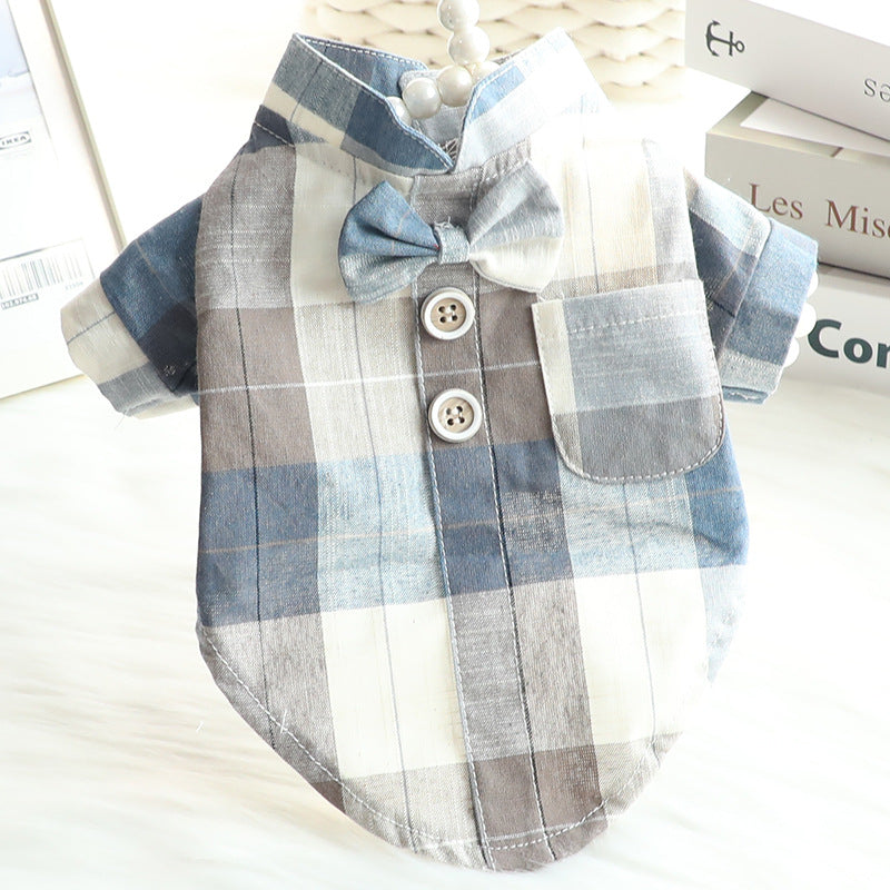 Thin Stand Collar Shirt for Small Dogs