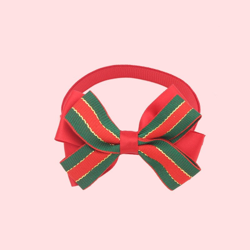 Holiday Adjustable Dog Collar with Bow Tie