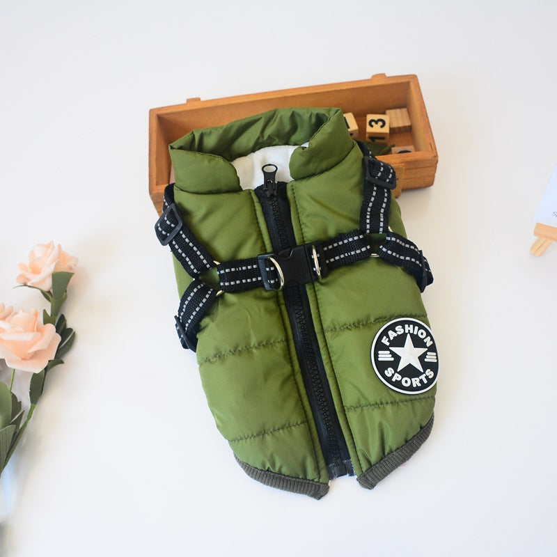 Winter Warm Hooded Dog Coat Jacket For Small Dogs