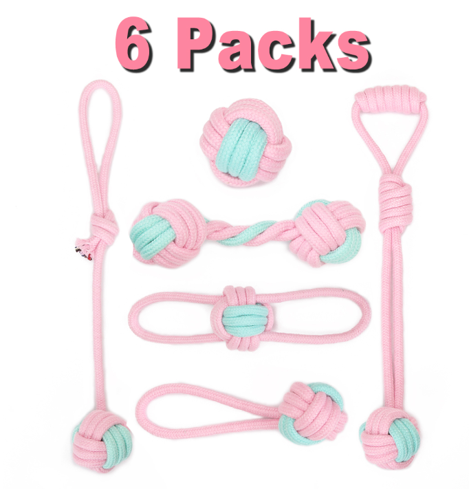 Cotton Rope Dog Chew Toy with Multiple Play Styles