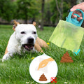 Portable Dog Waste Scooper with Bag Dispenser in Blue