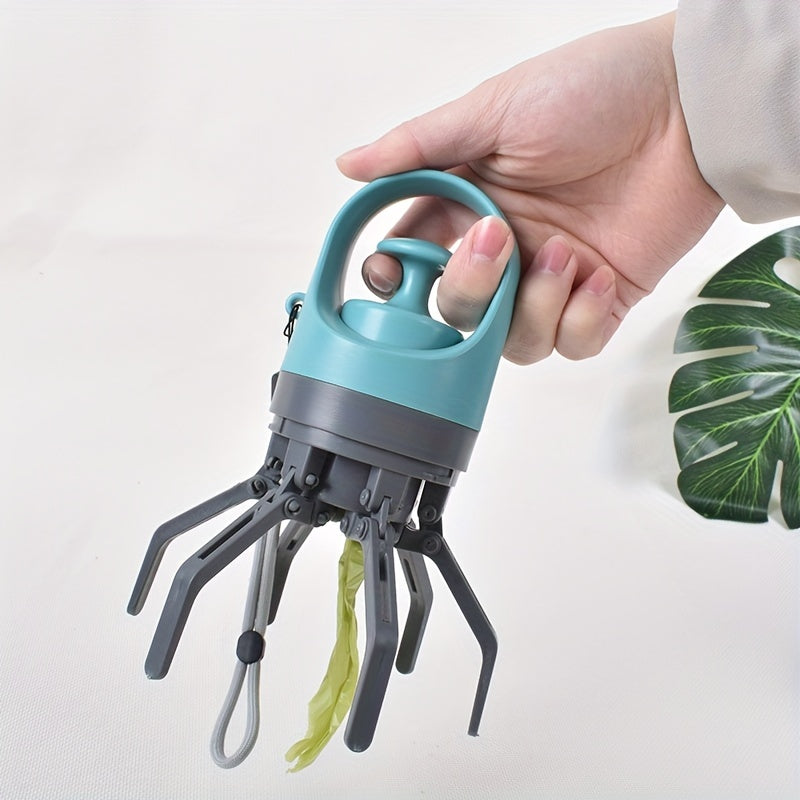 Portable Dog Waste Scooper with Bag Dispenser in Blue