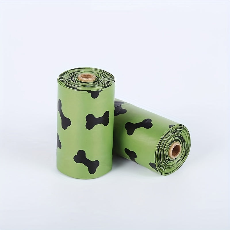 Dog Waste Bags with Dispenser in Green and Black