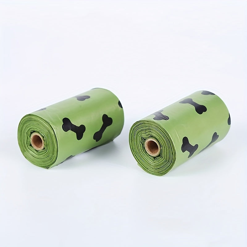 Dog Waste Bags with Dispenser in Green and Black