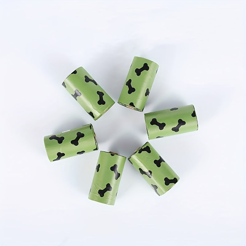 Dog Waste Bags with Dispenser in Green and Black