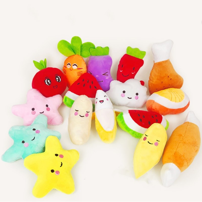Colorful Squeaky Puppy Chew Toy Assortment