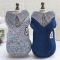 Cozy Dog Hoodie in Grey and Blue