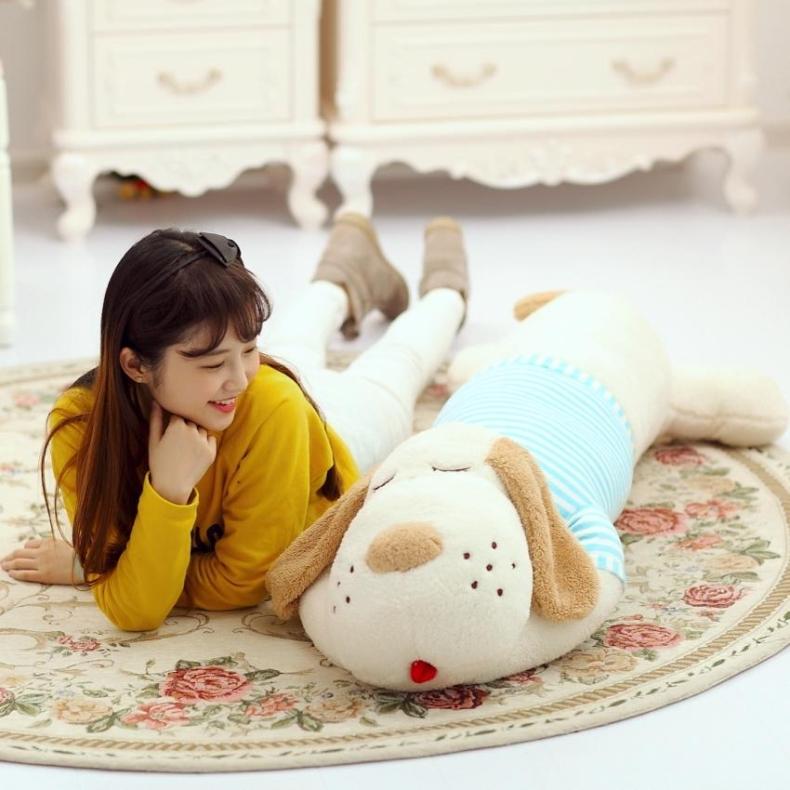 Soft Plush Dog Toy in Red, Black and White