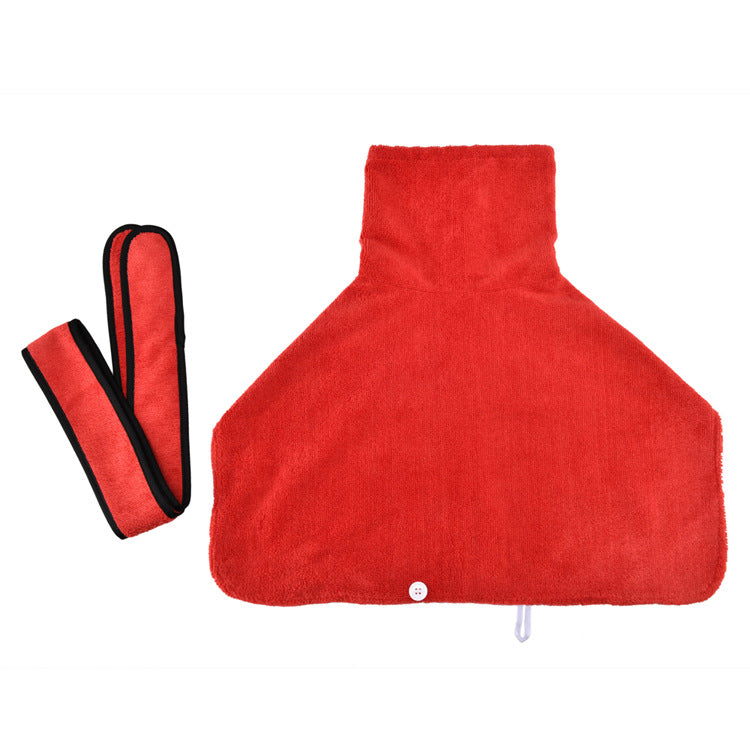 Strong Absorbent Dog Towel in Blue, Grey, Red and White