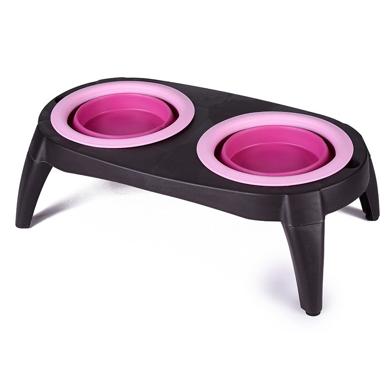 Foldable Double Dog Bowl in TPR