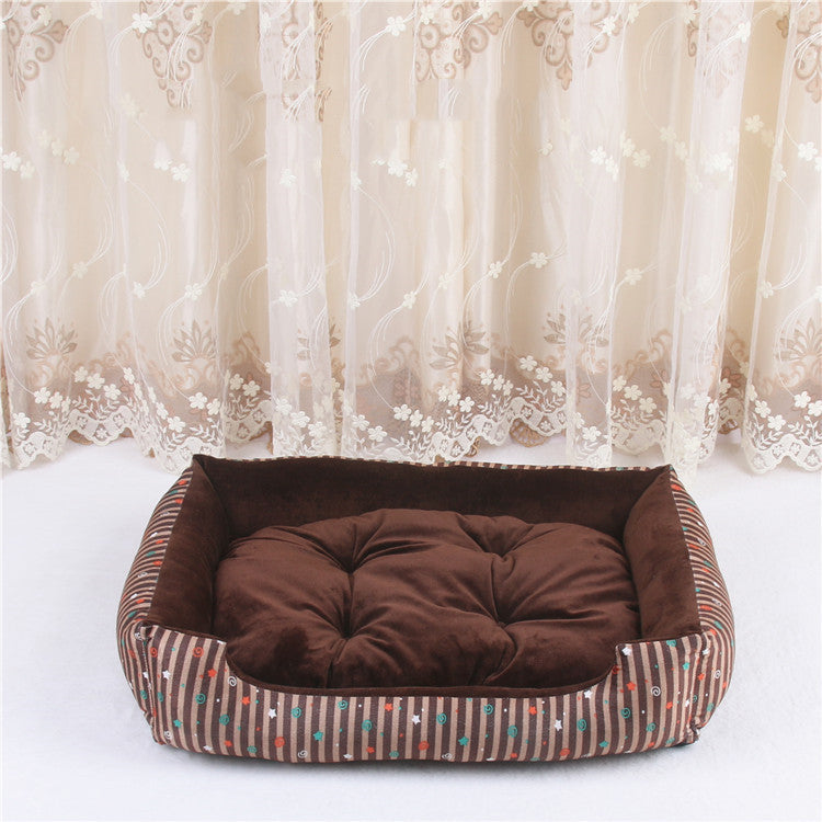 Striped and Star Pattern Dog Bed Mattress