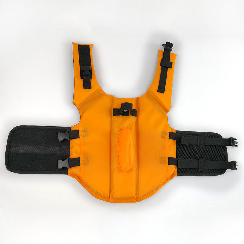 Shark-Design Dog Swim Vest in Blue, Green and Orange