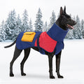 Winter Padded Dog Coat in Blue Red and Black White