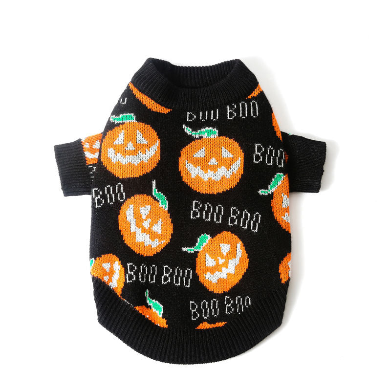 Halloween Pumpkin Sweater for Dogs