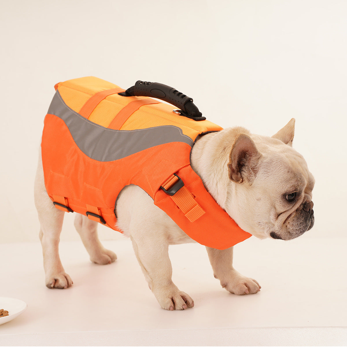 Reflective Dog Swimsuit Vest in Orange and Green