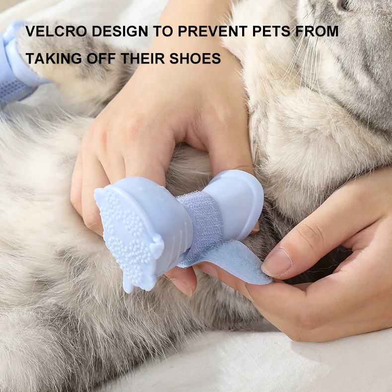Waterproof Silicone Rain Boots for Dogs, 4-Pack