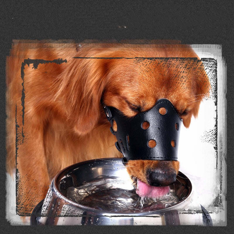 Adjustable Dog Muzzle in Black and Pink