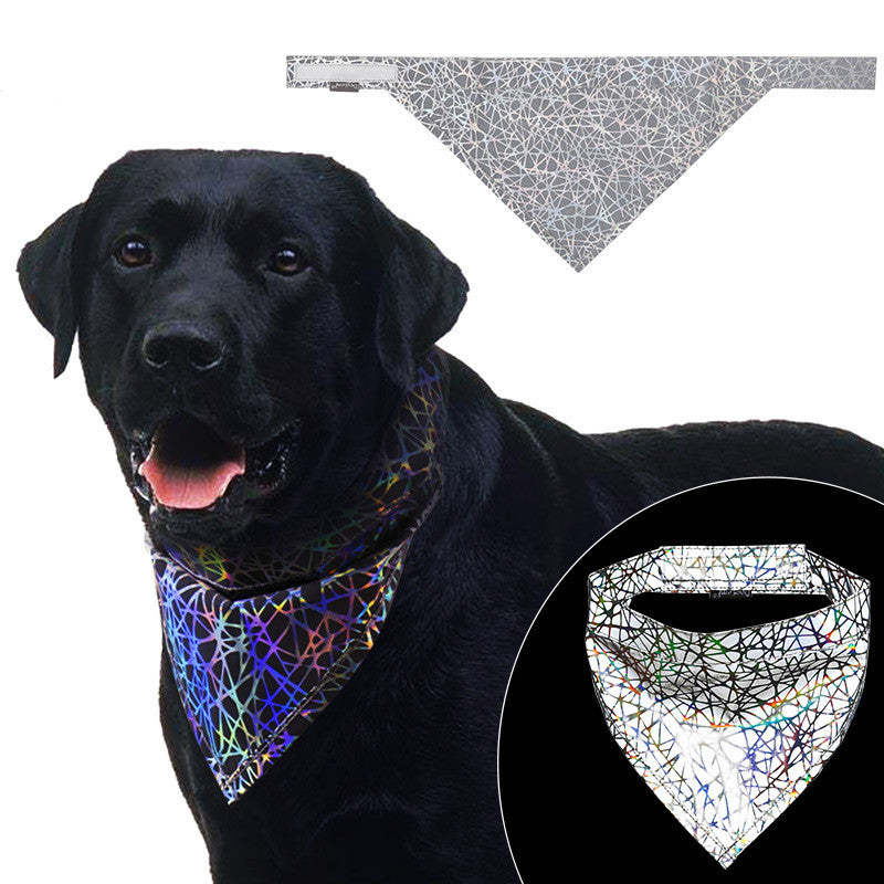 Reflective Dog Bandana in Grey, Sizes S to L