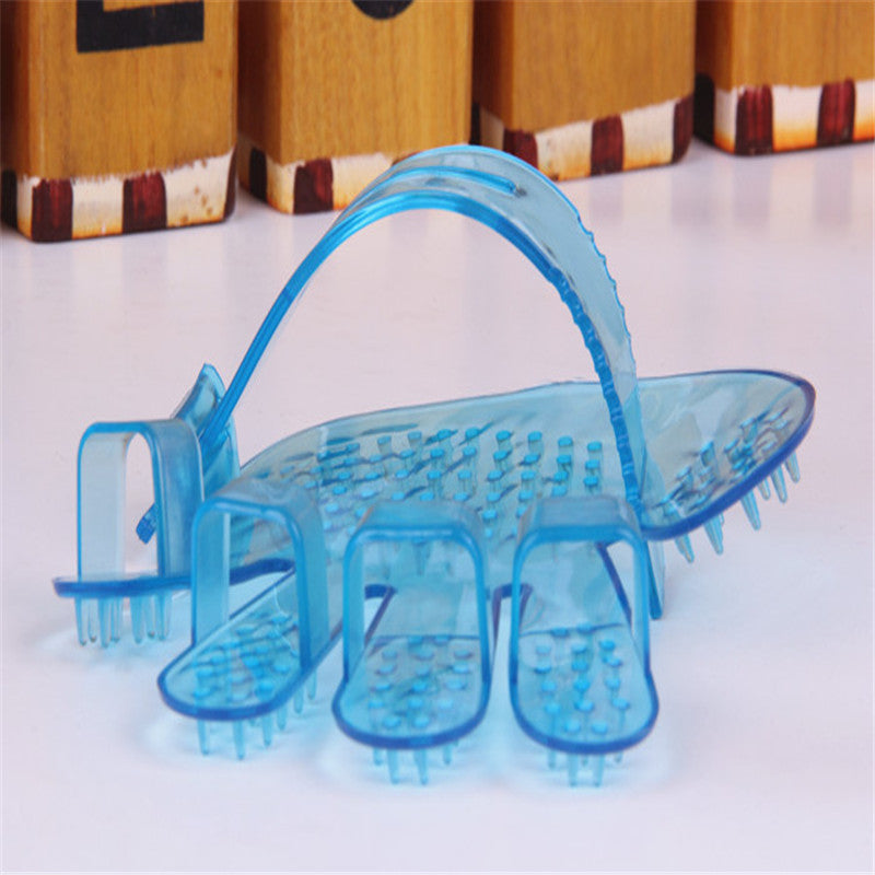 Five Finger Dog Shower Brush in Pink and Blue
