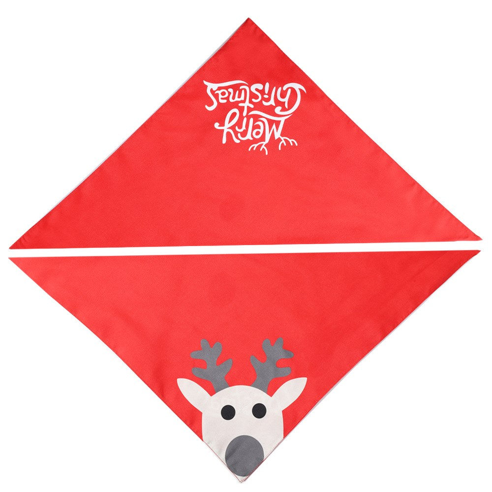 Pet Saliva Towel Triangle Dog Towel in Red and Green