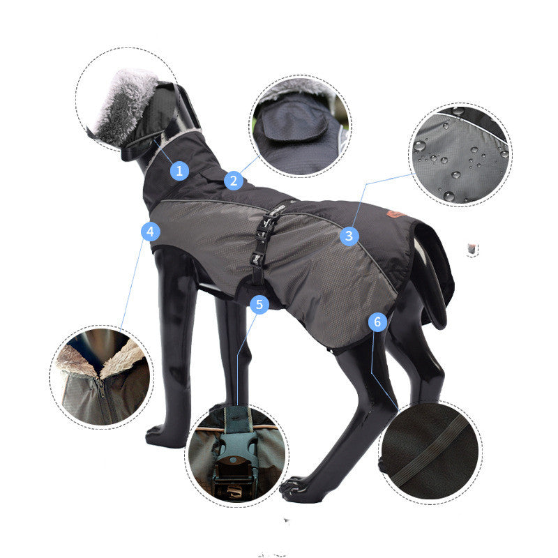 Waterproof Black Raincoat for Dogs